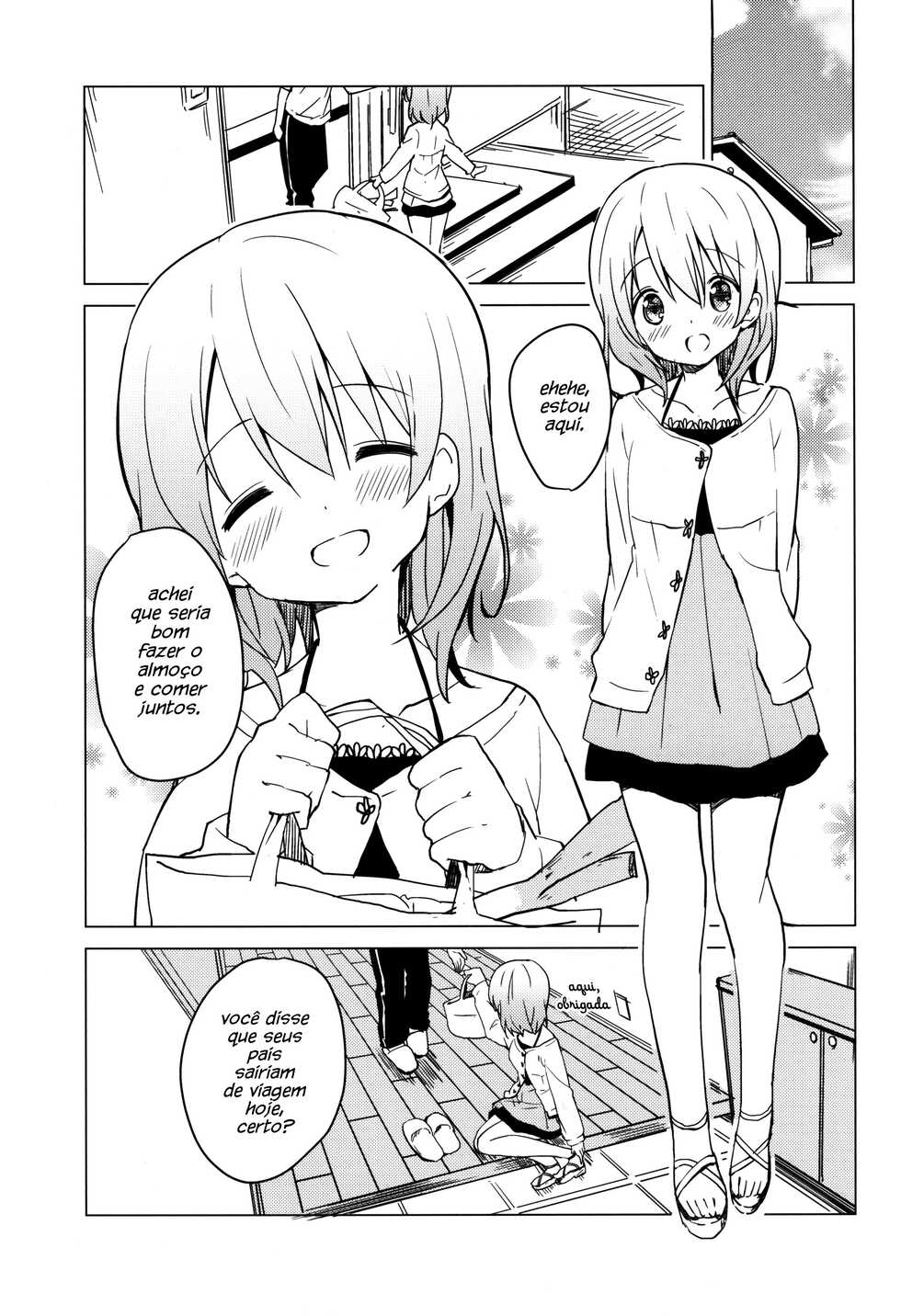 (C92) [Sekine (Sekine Hajime)] Gochuumon wa Kokoa to Apron desu ka? (Gochuumon wa Usagi desu ka?) [Portuguese-BR] {Sammael} - Page 4