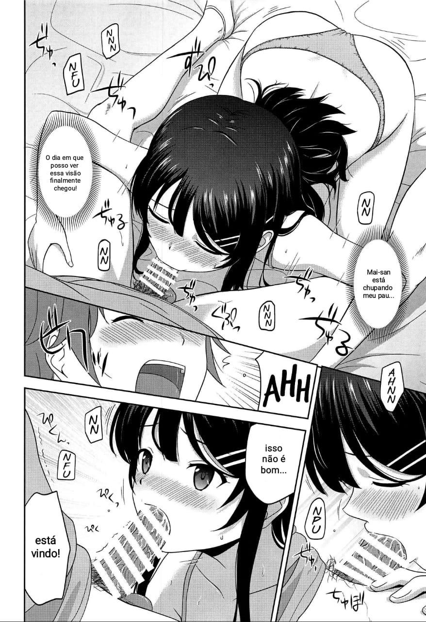 (COMIC1☆15) [G-SCAN CORP. (Satou Chagashi)] Seishun Black Time Killer (Seishun Buta Yarou wa Bunny Girl Senpai no Yume o Minai) [Portuguese-BR] [Kuri_Scans] - Page 11