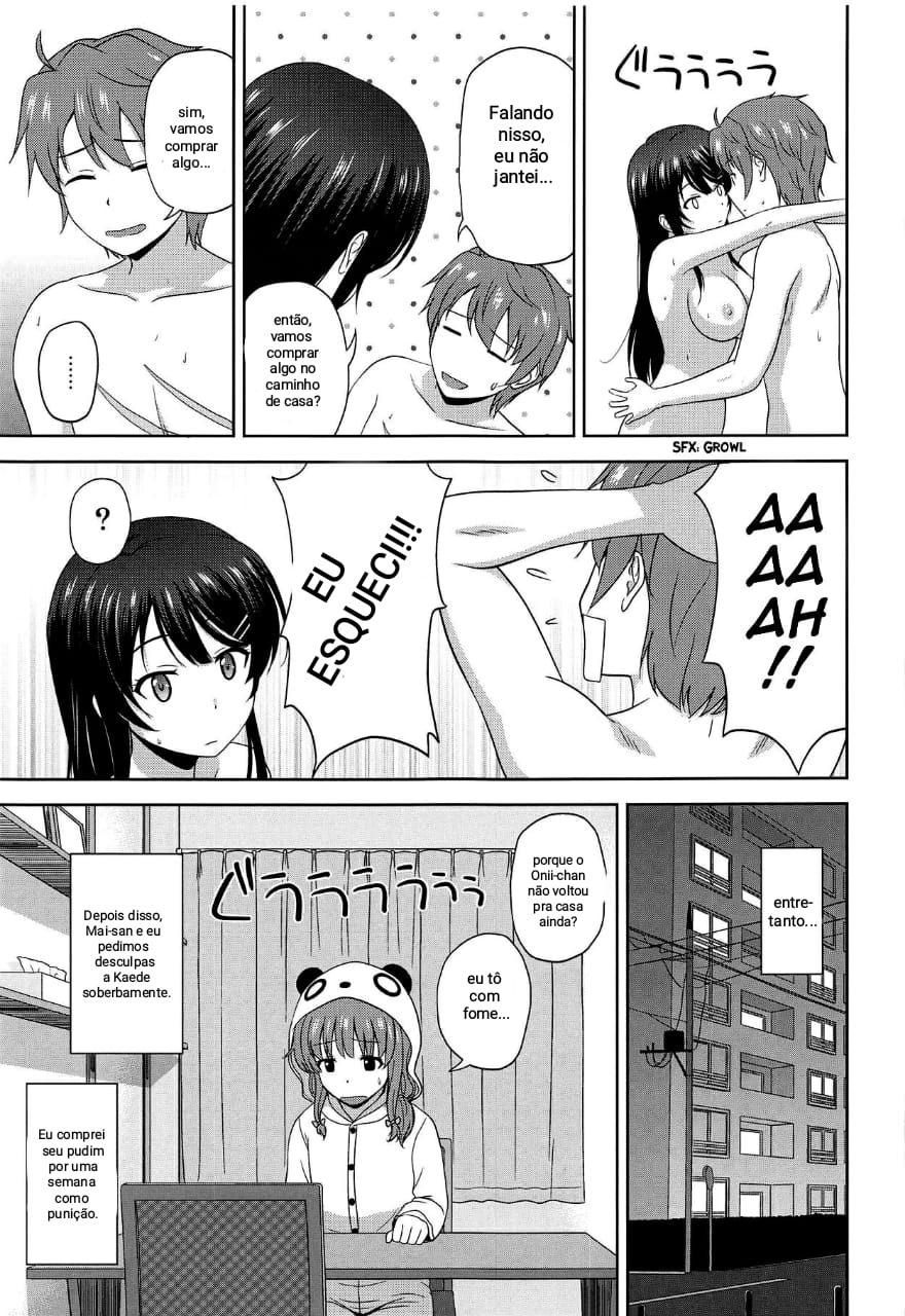 (COMIC1☆15) [G-SCAN CORP. (Satou Chagashi)] Seishun Black Time Killer (Seishun Buta Yarou wa Bunny Girl Senpai no Yume o Minai) [Portuguese-BR] [Kuri_Scans] - Page 24