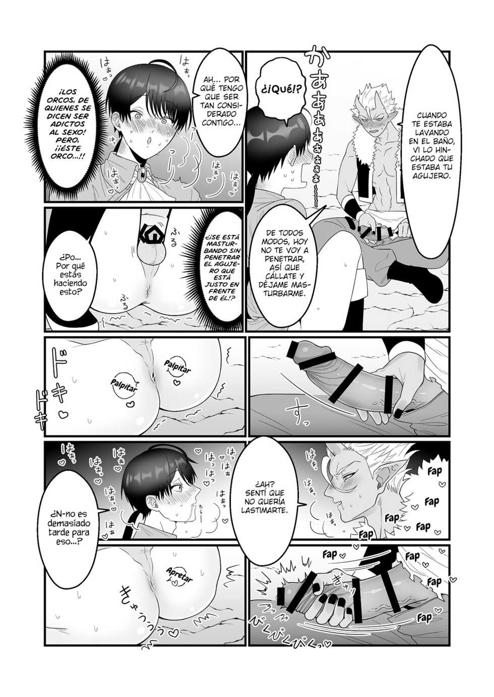 [Oishii Oshiri Cafe (Oishii Oshiri)] Orc Aite ni Inmon Nashi de Mesu Ochi suru Wake Nai daro | Without a Lewd Crest, There's No Way I'd Be Fem-corrupted by an Orc! [Spanish] [Mely Scans] - Page 22