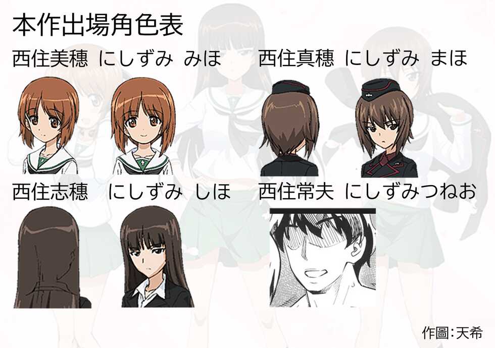 (C90) [Hi-Per Pinch (clover)] Nishizumi-san-chi wa Nakayoshi 4P | Nishizumi Household Peaceful 4-some (Girls und Panzer) [Chinese] [天希个人汉化] - Page 3