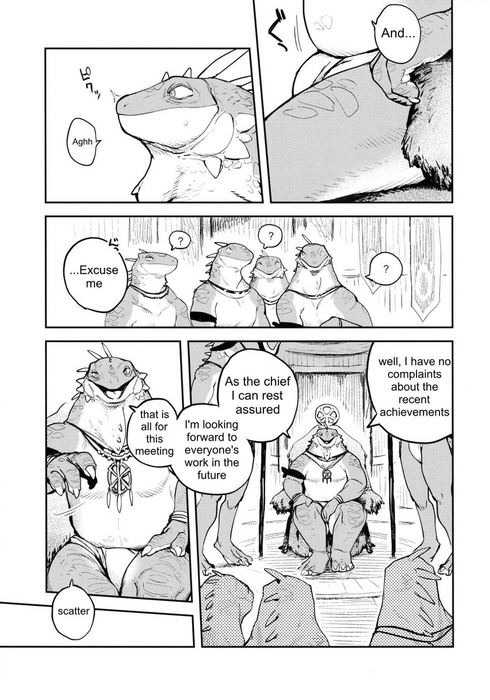 (Kemoket 10) [Rubber Cup Boys (INAX)] Tategami Ryuuzoku no Osa | Chief of the Iguana Clan [English] - Page 4
