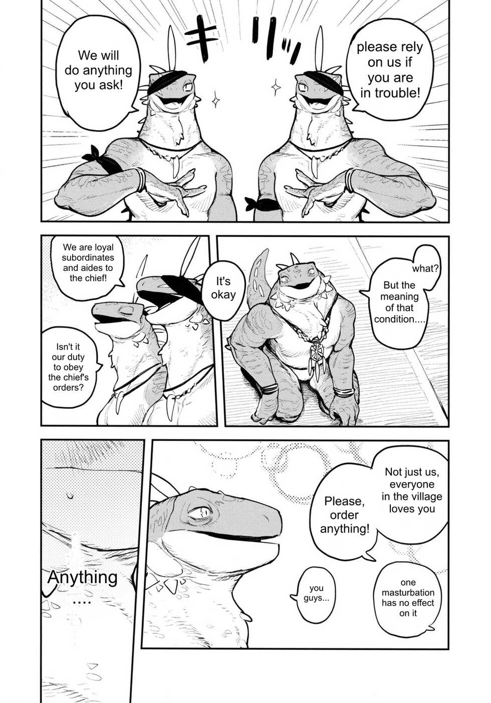 (Kemoket 10) [Rubber Cup Boys (INAX)] Tategami Ryuuzoku no Osa | Chief of the Iguana Clan [English] - Page 15