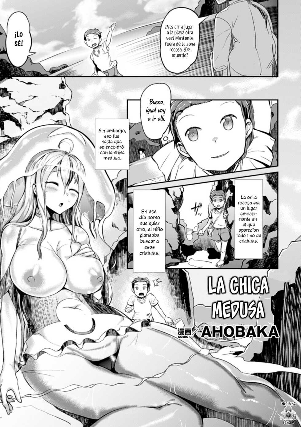 [AHOBAKA] Kurage no Onee-san | La Chica Medusa (Bessatsu Comic Unreal Monster Musume Paradise Vol. 5) [Spanish] [NeoDark Fansub] [Digital] - Page 1