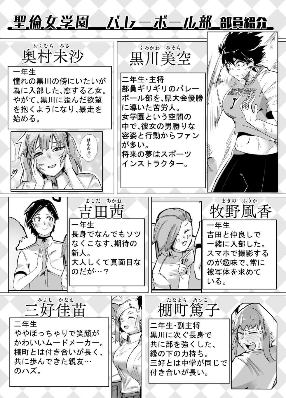 [strike back (Murabito C)] Volleyball-bu Shushou Kurokawa-san wa Nerawareteiru - Page 2