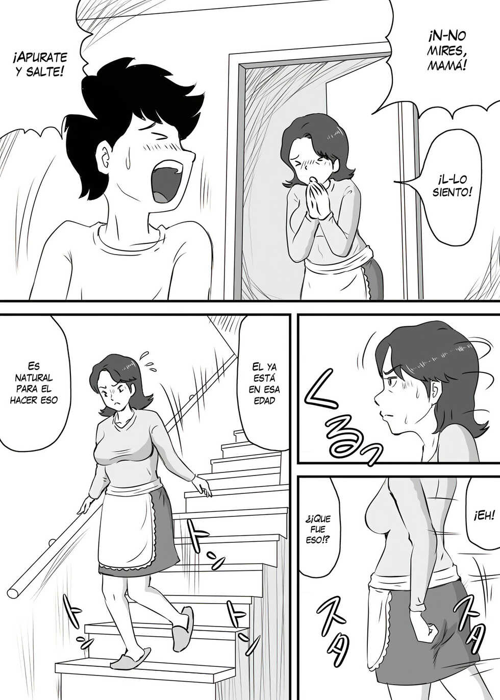 [Momoziri Hustle Dou] Okaa-san to Tanshou Musuko [Spanish] (VarKatzas666) - Page 4