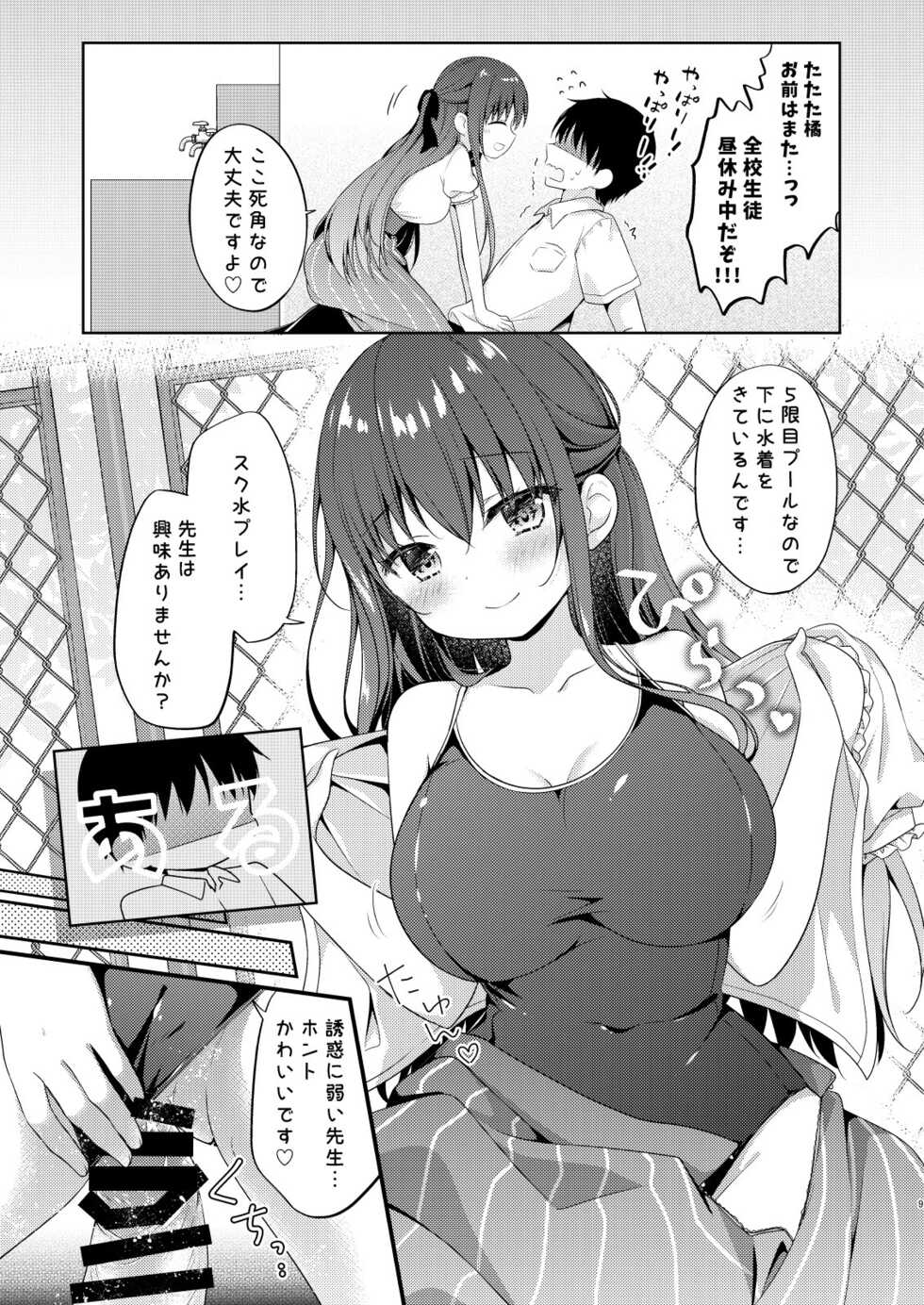 [Murasakiiro no Yoru (Murasaki*)] Sensei, Kore wa Futari dake no Himitsu desu yo ~Hitonatsu no Himitsu~ [Digital] - Page 8
