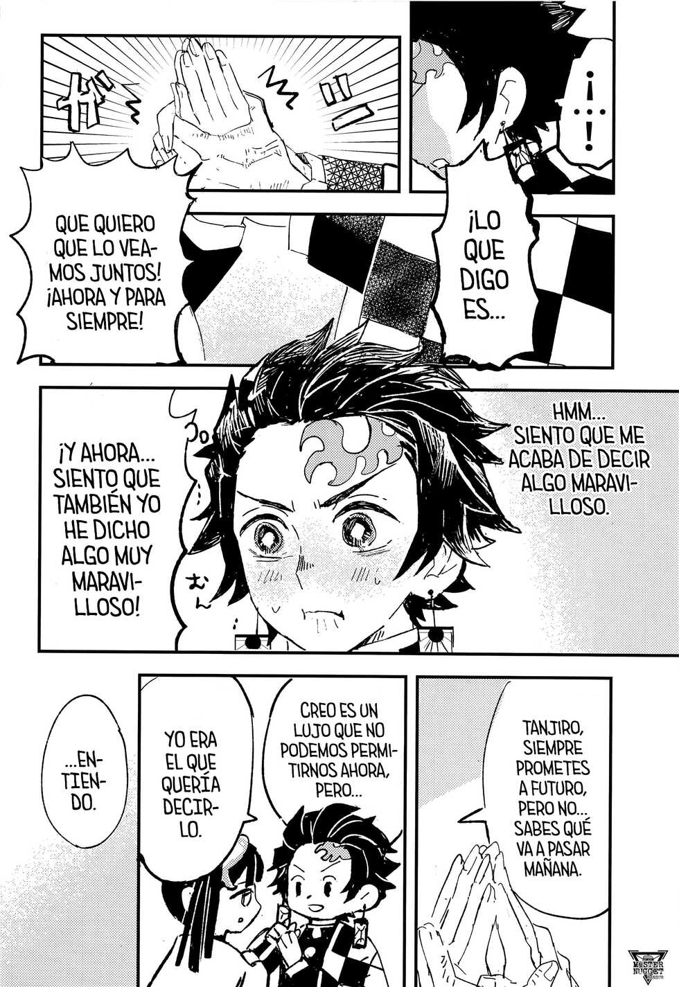 (Nichirin Kitan Kinkyuu SUMMER 2021) [Hibana (Mizugashi)] Ikkou Kakukaku | Una Luz Brillante (Kimetsu no Yaiba) [Spanish] [Mr. Nugget] - Page 39