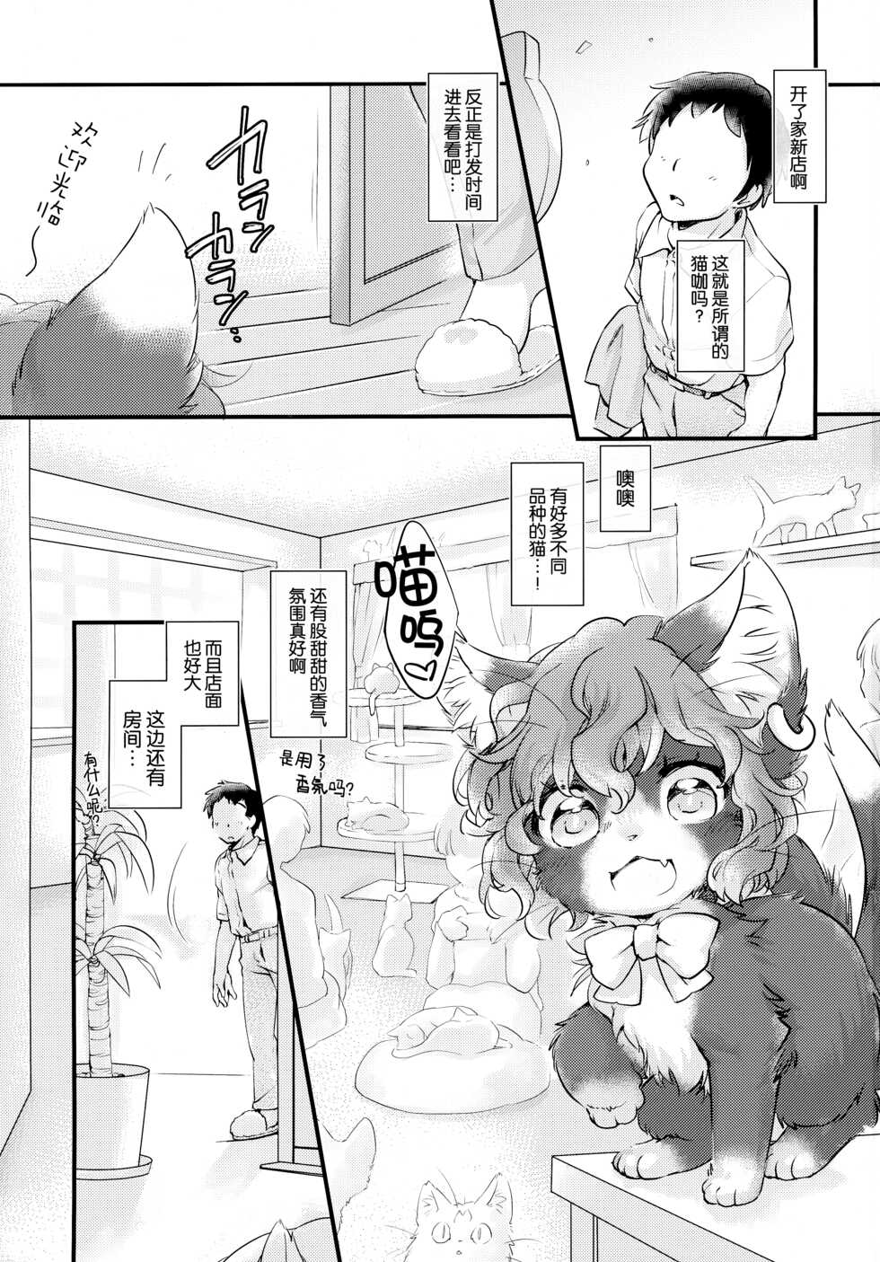 (Kemoket 11) [Hinaprin (Ikuta Takanon)] Mof-Pako! Cat Cafe (Touhou Project) [Chinese] [Kirin个人汉化] - Page 3