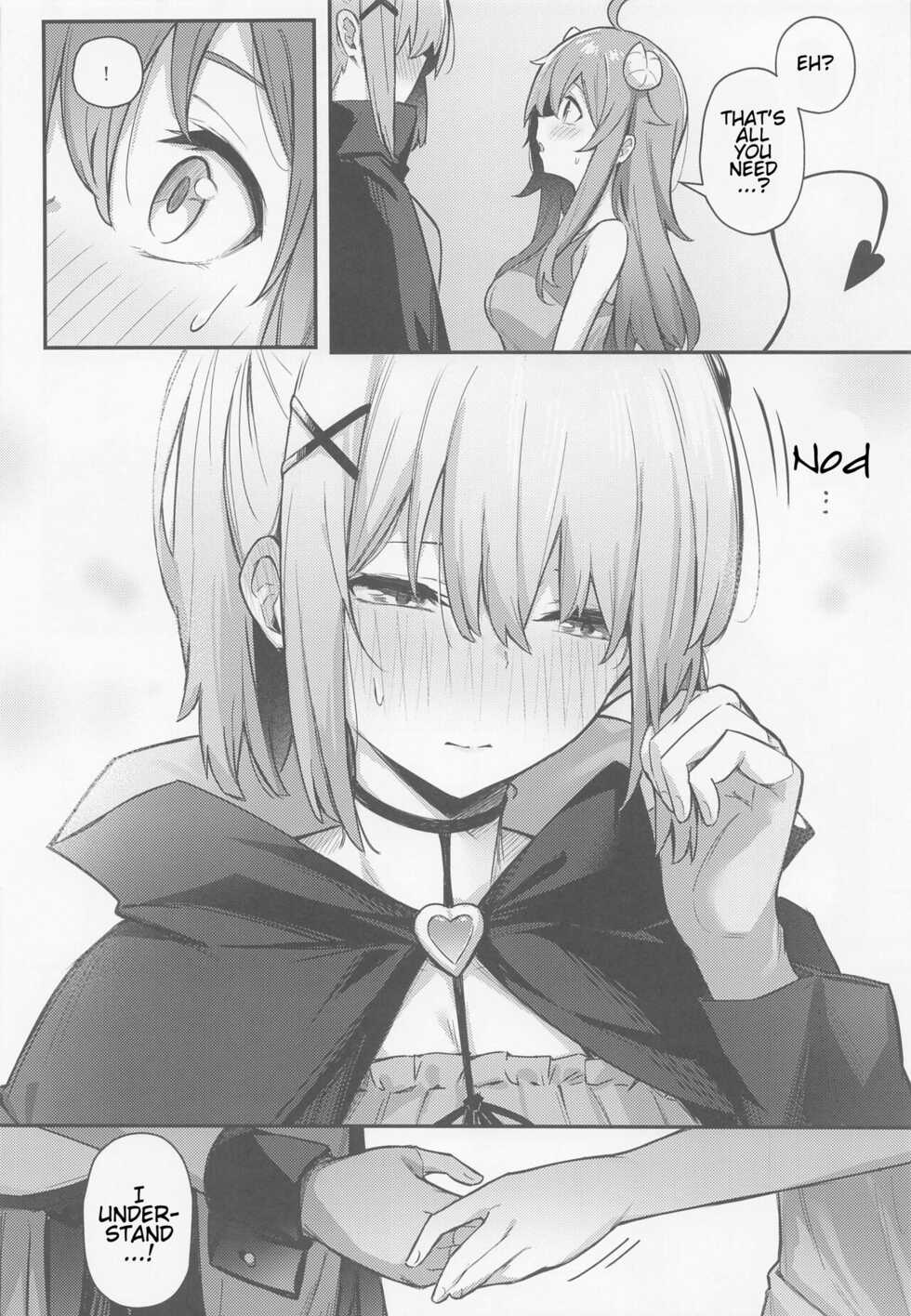 (Natsu no Doujinsai 2022) [Bochi Bochi no Ki (Borusiti)] Momo-chan Yamiochi Shita!? (Machikado Mazoku) [English] [estradiol] - Page 13