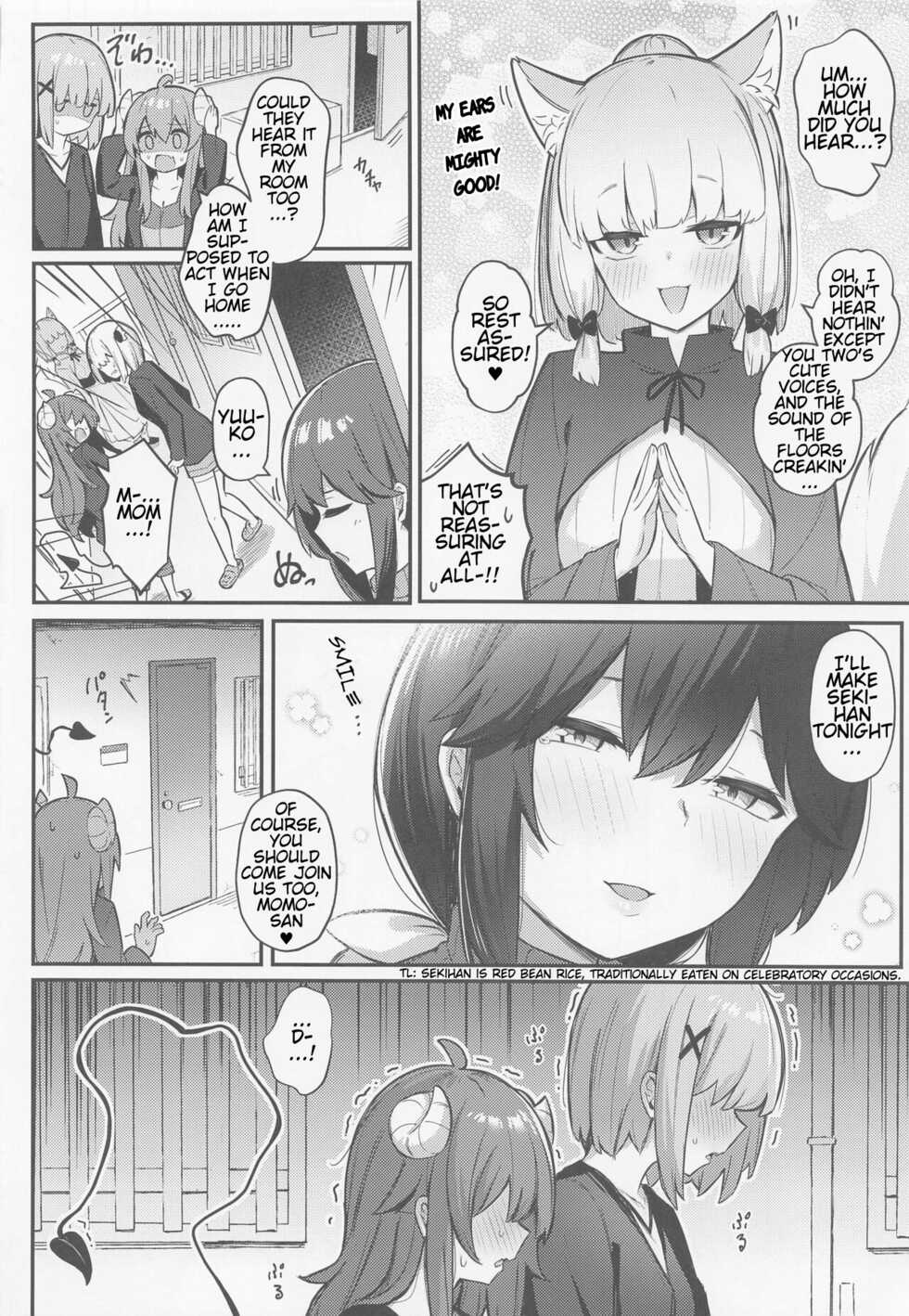 (Natsu no Doujinsai 2022) [Bochi Bochi no Ki (Borusiti)] Momo-chan Yamiochi Shita!? (Machikado Mazoku) [English] [estradiol] - Page 37