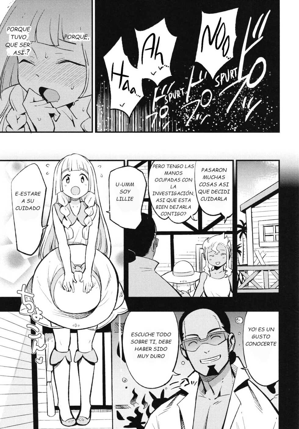 (COMIC1☆13) [Shironegiya (miya9)] Hakase no Yoru no Joshu. (Pokémon Sun and Moon) [Spanish] - Page 4