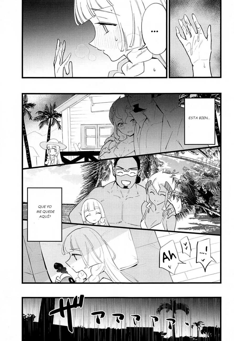 (C99) [Shironegiya (miya9)] Hakase no Yoru no Joshu. 4 (Pokémon Sun and Moon) [Spanish] - Page 8