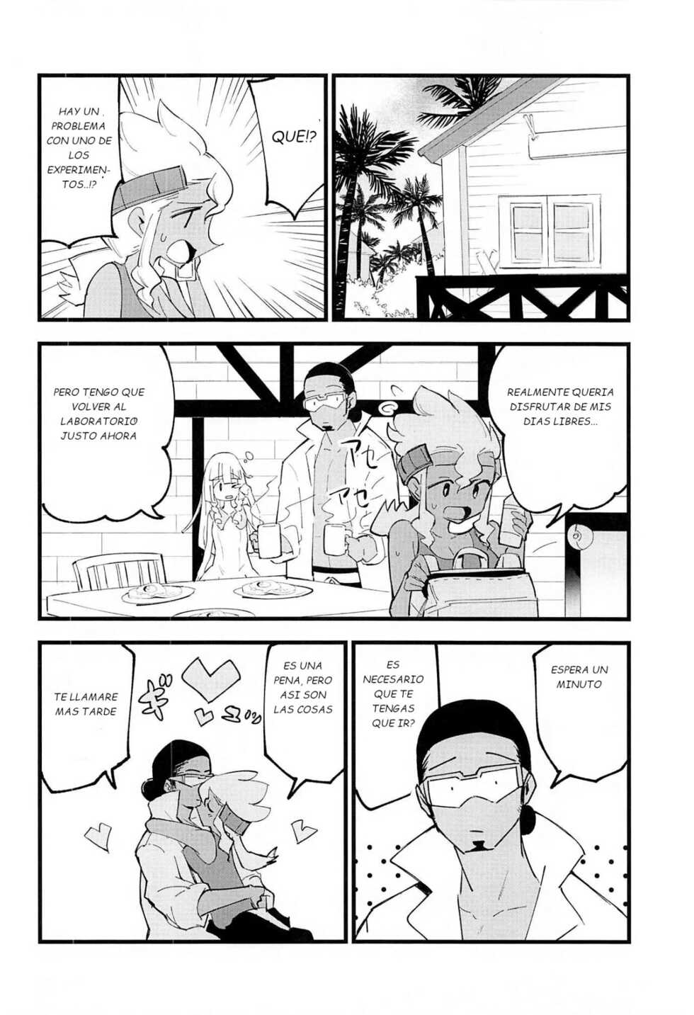 (C99) [Shironegiya (miya9)] Hakase no Yoru no Joshu. 4 (Pokémon Sun and Moon) [Spanish] - Page 9