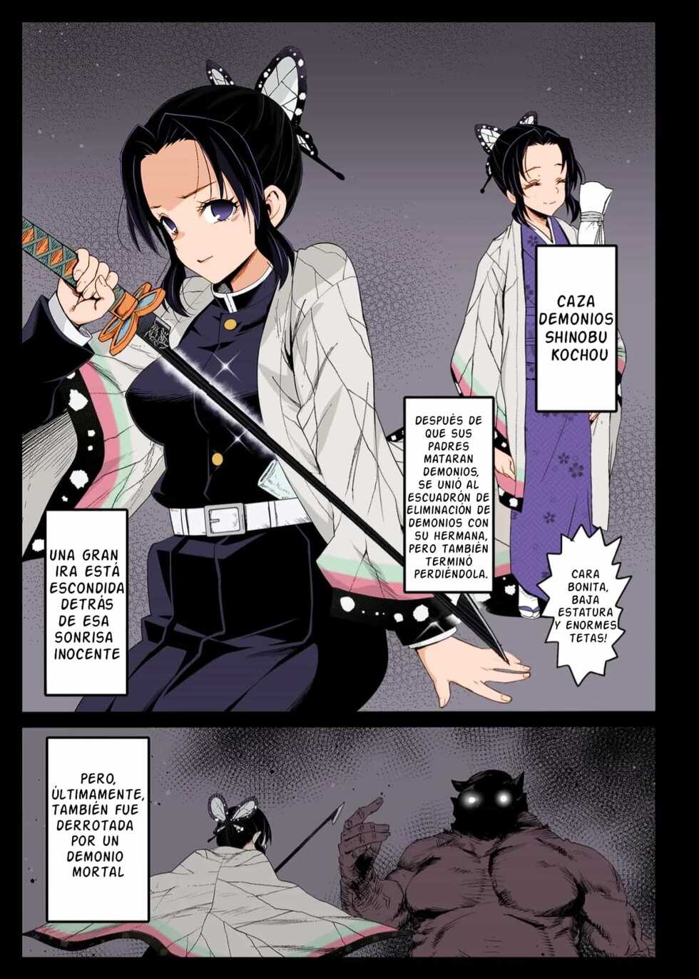 [Eromazun (Ma-kurou)] Kochou Shinobu Kan ~Neteiru Aida ni Ossan Oni ni Okasareru~ - RAPE OF DEMON SLAYER 2 (Kimetsu no Yaiba) [Spanish] [Colorized] [Decensored] [Digital] - Page 3