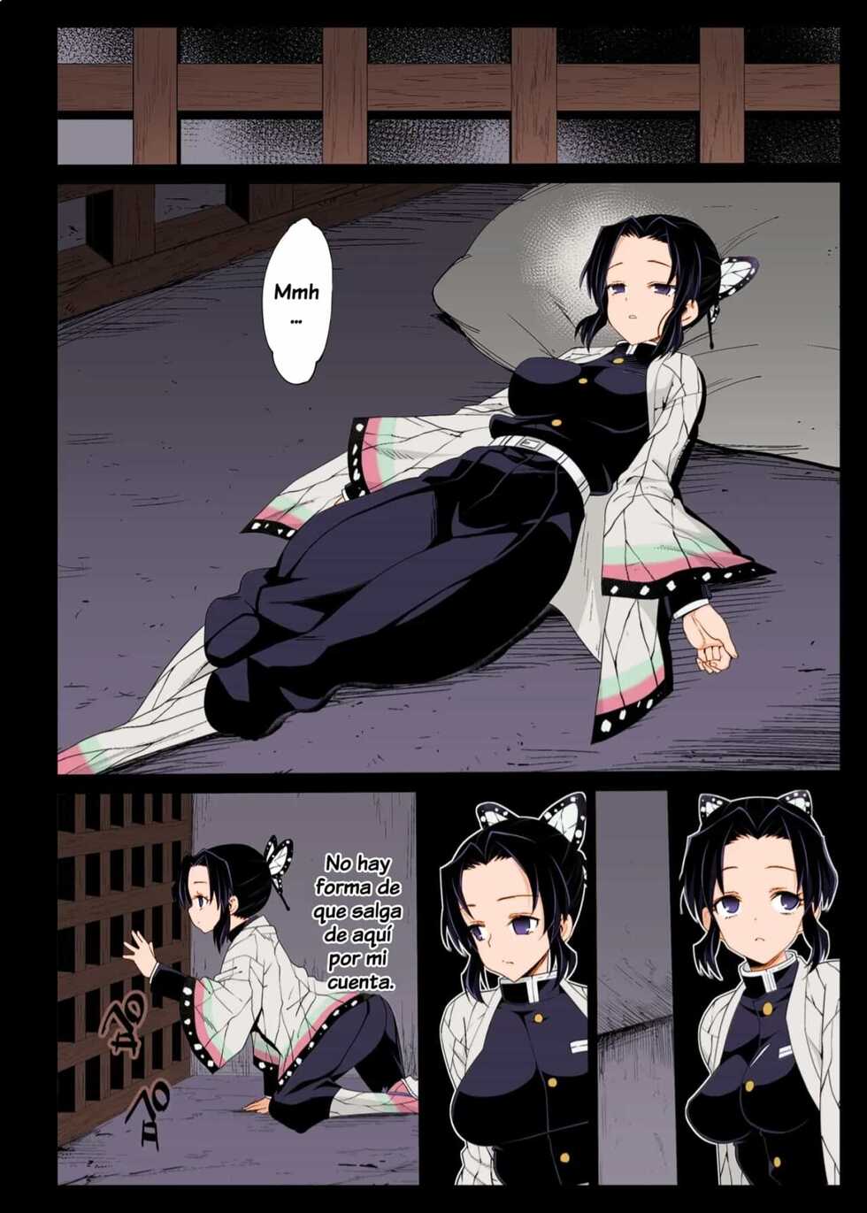 [Eromazun (Ma-kurou)] Kochou Shinobu Kan ~Neteiru Aida ni Ossan Oni ni Okasareru~ - RAPE OF DEMON SLAYER 2 (Kimetsu no Yaiba) [Spanish] [Colorized] [Decensored] [Digital] - Page 4