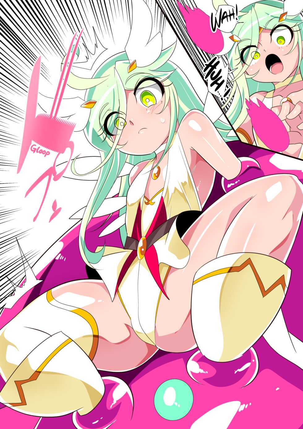 [Warabimochi] Hero no yuuutsu Sei shotahero VS erosuraimu [English] [xinsu] - Page 8