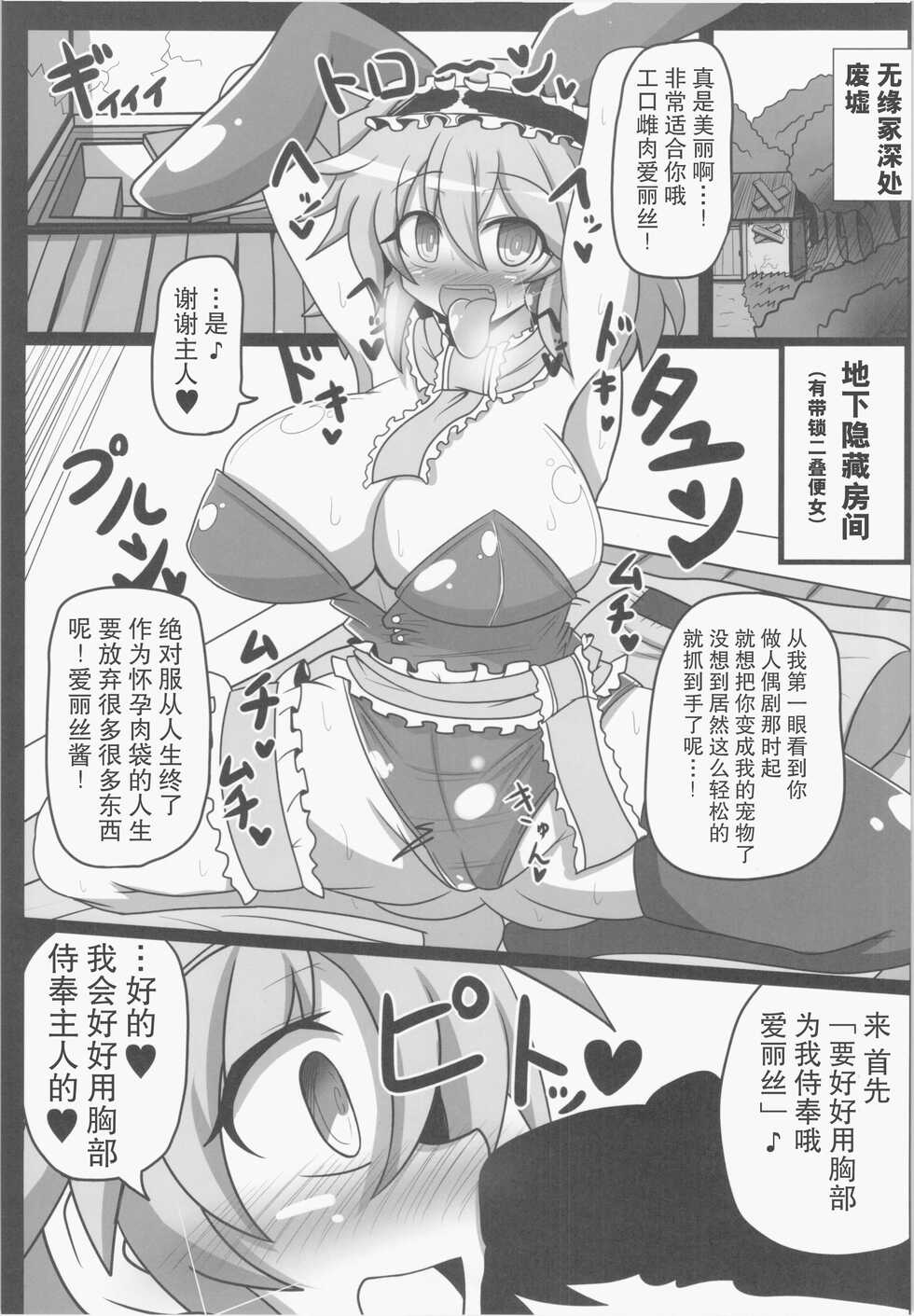(Reitaisai 12) [Ato Nana Fun (Roki, Rindou)] Alice to Sex! (Touhou Project) [Chinese] [心海汉化组] - Page 20
