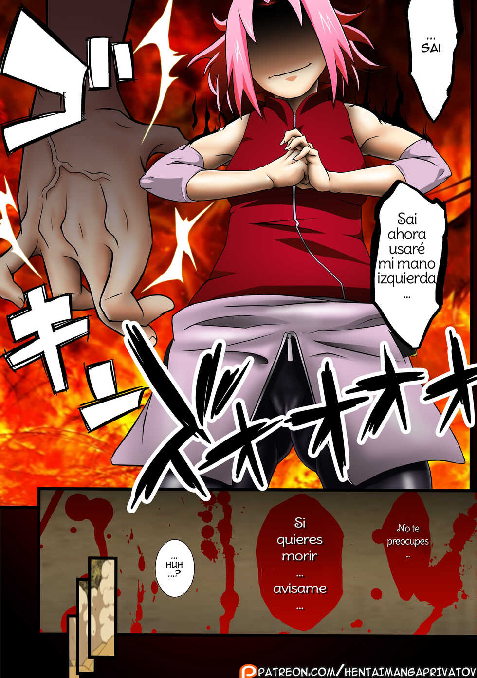 (C87) [Karakishi Youhei-dan Shinga (Sahara Wataru, Sentarou] Haouju 2 (Naruto) [Spanish] [Amaterasu] [Colorized] [Decensored] [Incomplete] - Page 23