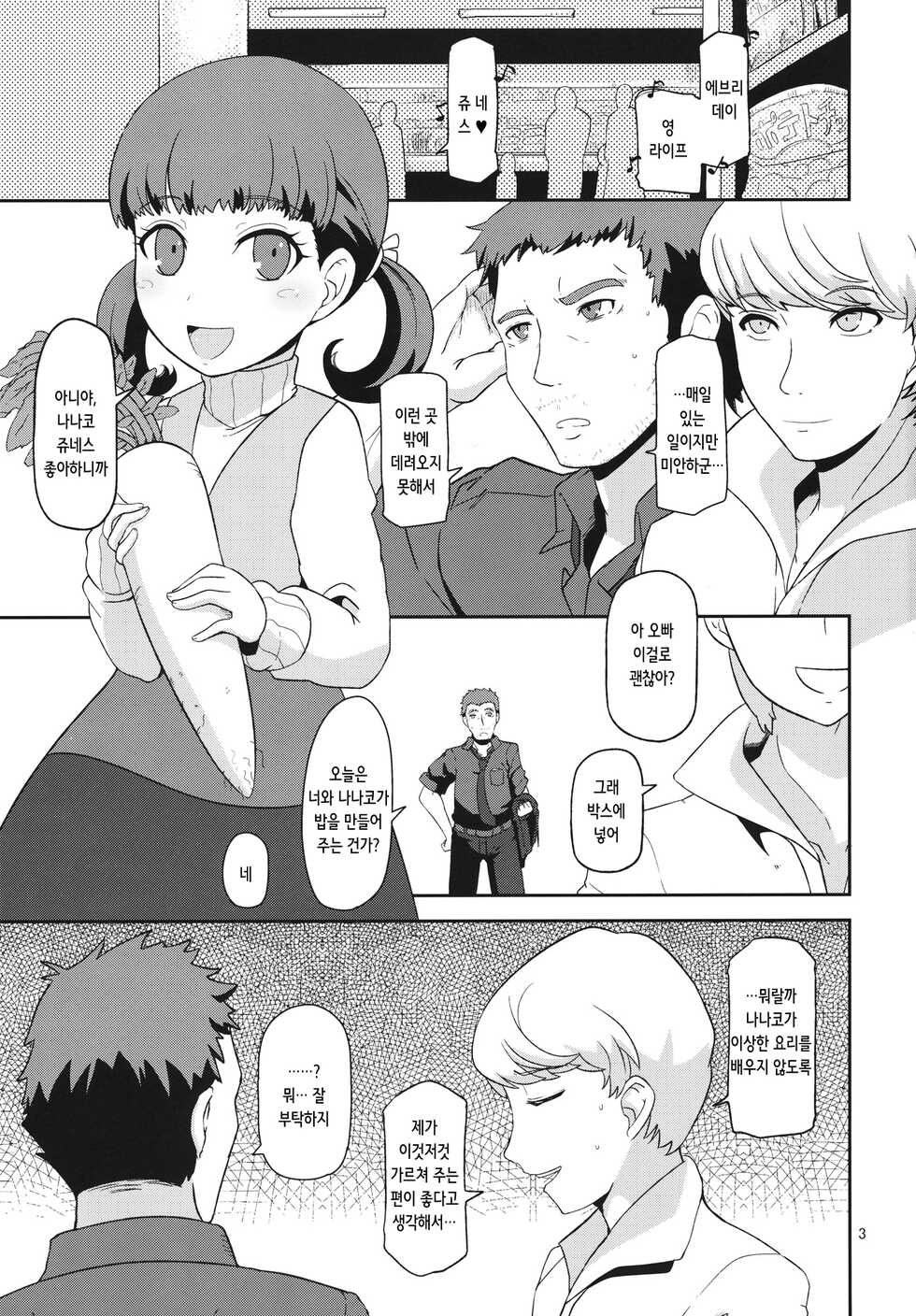 (C83) [HellDevice (nalvas)] Oyomesan no Narikata | 신부가 되는 법 (Persona 4) [Korean] - Page 2