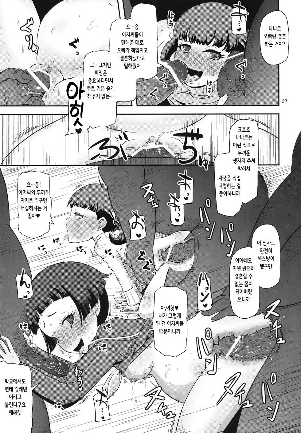 (C83) [HellDevice (nalvas)] Oyomesan no Narikata | 신부가 되는 법 (Persona 4) [Korean] - Page 36