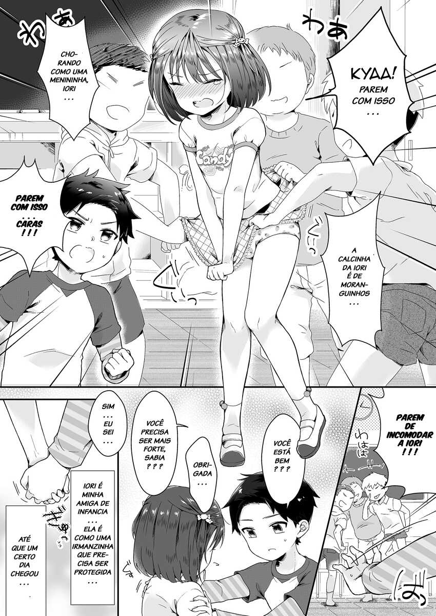 [Chijoku An (Midoriiro)] Onnanoko ni Natta Akemu-kun to Otokonoko ni Natta Iori-chan [Portuguese-BR] - Page 2