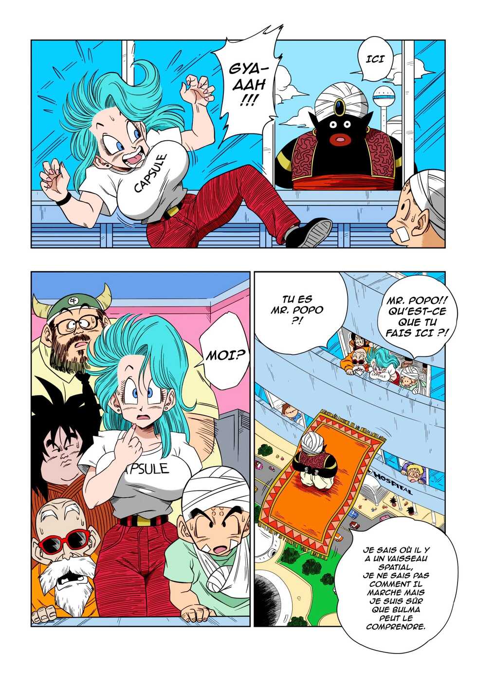 [Yamamoto] Bulma Meets Mr.Popo - Sex inside the Mysterious Spaceship! (Dragon Ball Z) [Uncensored] [FRENCH] [Colorized] - Page 2