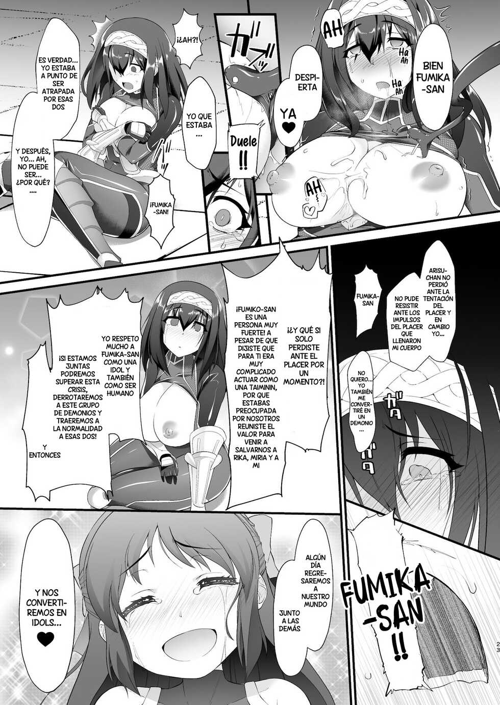 [CHARAN PORAN (Nekono Matatabi)] Taimanin Arisu II -Taimanin Fumika Inma no Mezame- (THE IDOLM@STER CINDERELLA GIRLS) [Spanish] [Leisure] [Digital] - Page 23