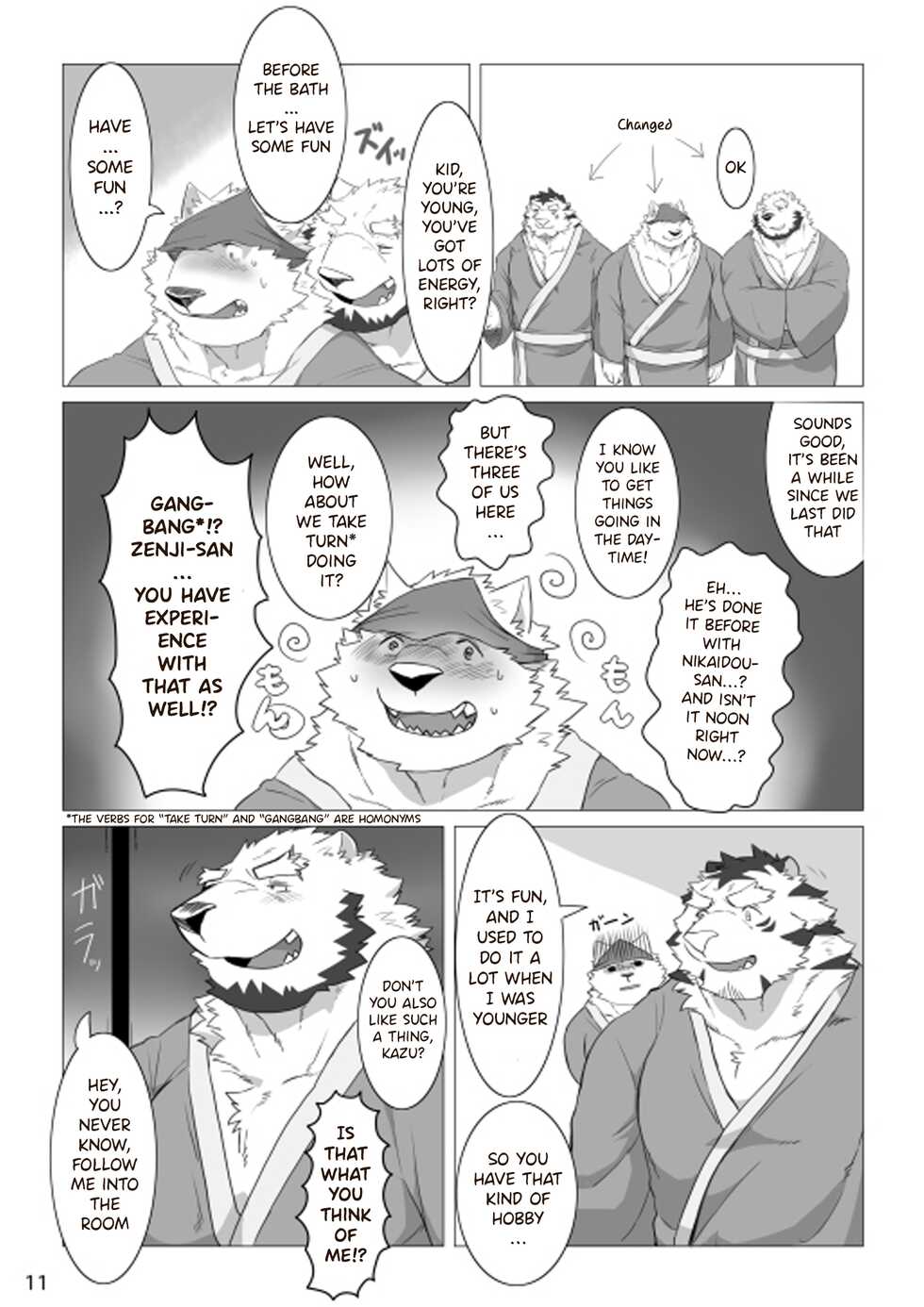 (Kansai! Kemoket 5) [Pocket Chuck Factory (hinoshiro., seike)] Wonderful Trouble 3 [English] {Incorrigibal} - Page 9