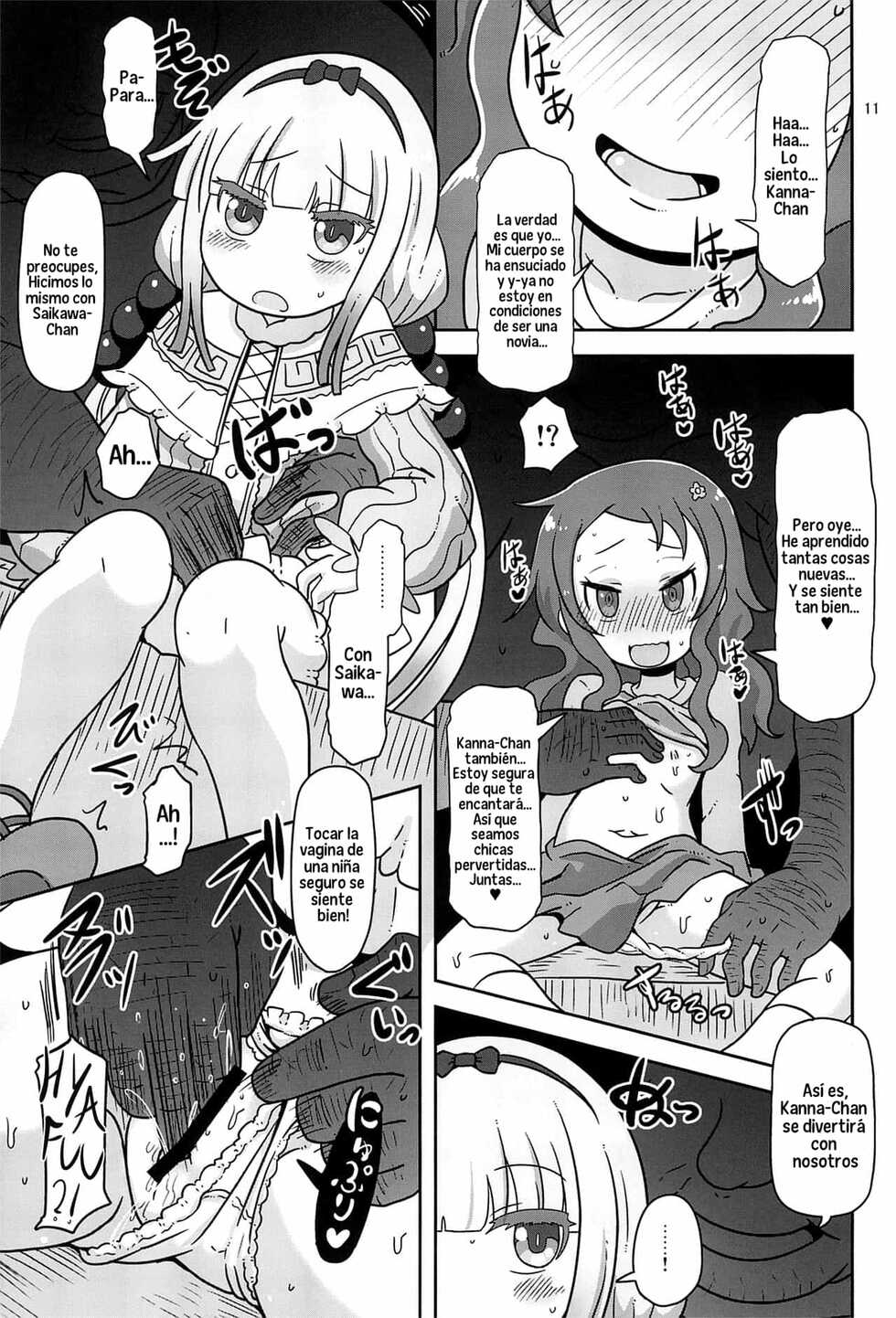 (COMIC1☆11) [HellDevice (nalvas)] Dragonic Lolita Bomb! (Kobayashi-san-chi no Maidragon) [Spanish] [Traducciones Jaguarlo] - Page 10