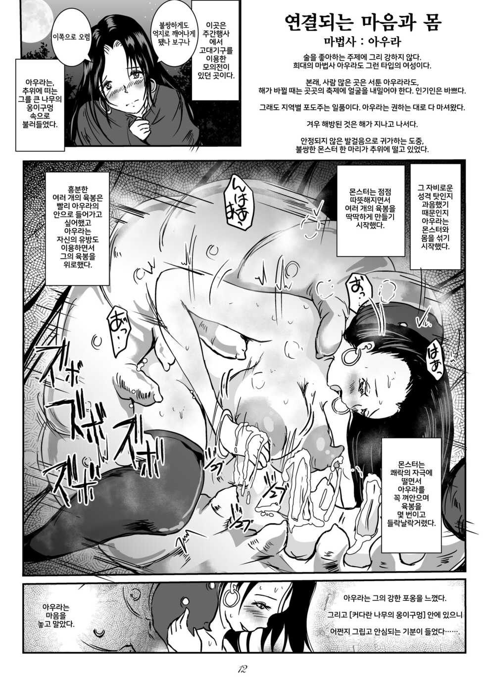 [Erotic Fantasy Larvaturs (Takaishi Fuu)] Ikinagara Nomareru Kanojowo Miteitai C97 Tokubetsu Marunomi Monster Shouzuroku | 가버리면서 삼켜지는 그녀를 보고 싶다 C97 특별 삼키는 몬스터 소도감 [Korean] [LWND] [Digital] - Page 12