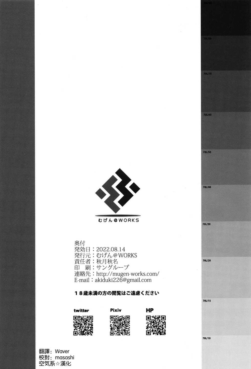 [Mugen@WORKS (Akiduki Akina)] Sensei no Hentai (Blue Archive) [Chinese] [空気系☆漢化] [Digital] - Page 21