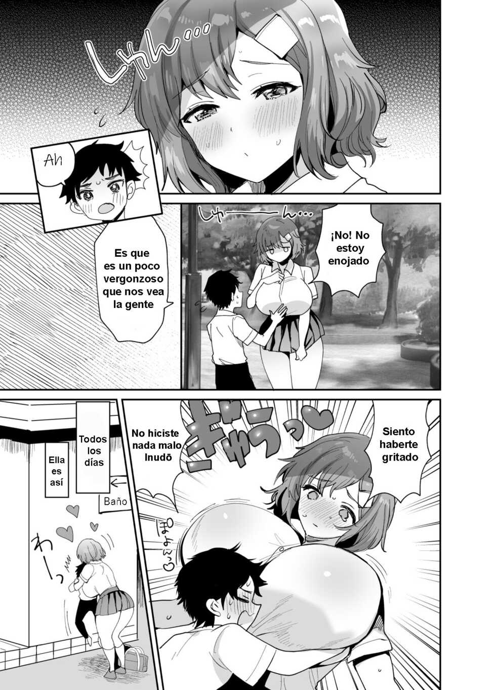 [Meimeikomei (Meisuke)] Dekkakute Mukuchi de Ecchi na Kanojo [Spanish] - Page 4