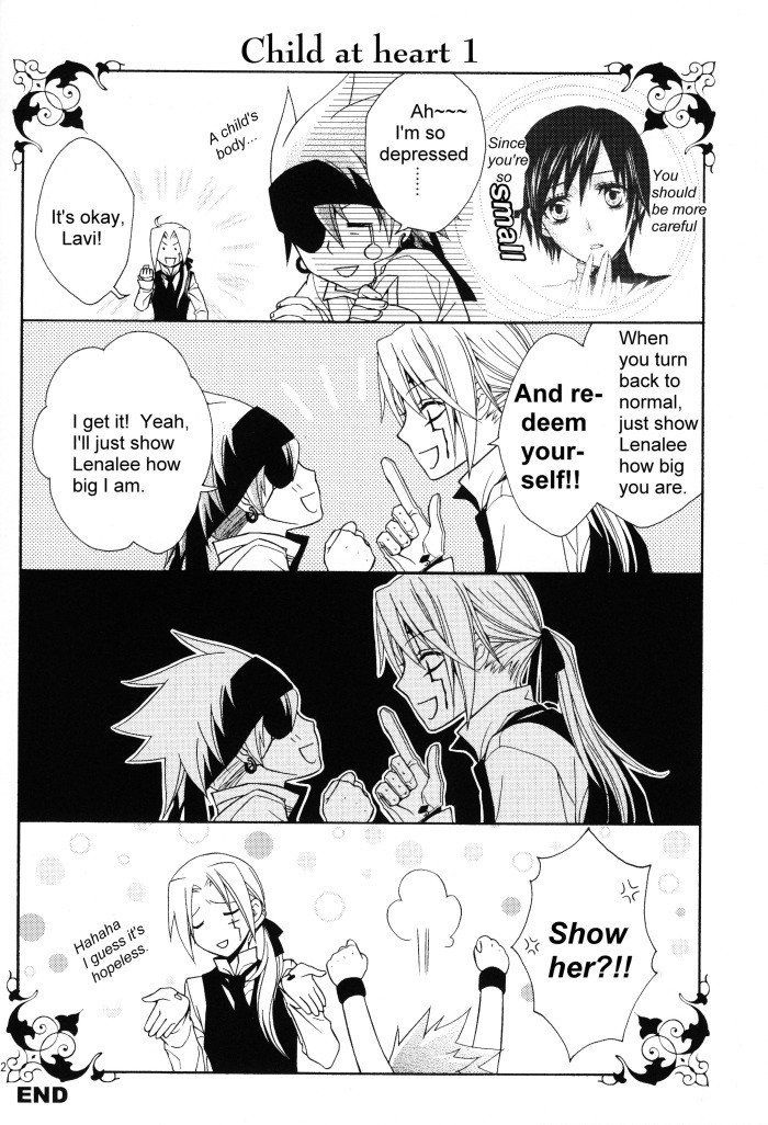 (ComiComi12) [Higashi Mikuni Kamen (Saitoh Maho, Kinui Tohko)] Waruiko wa Dare da - who is a bad baby? (D.Gray-man) [English] - Page 19