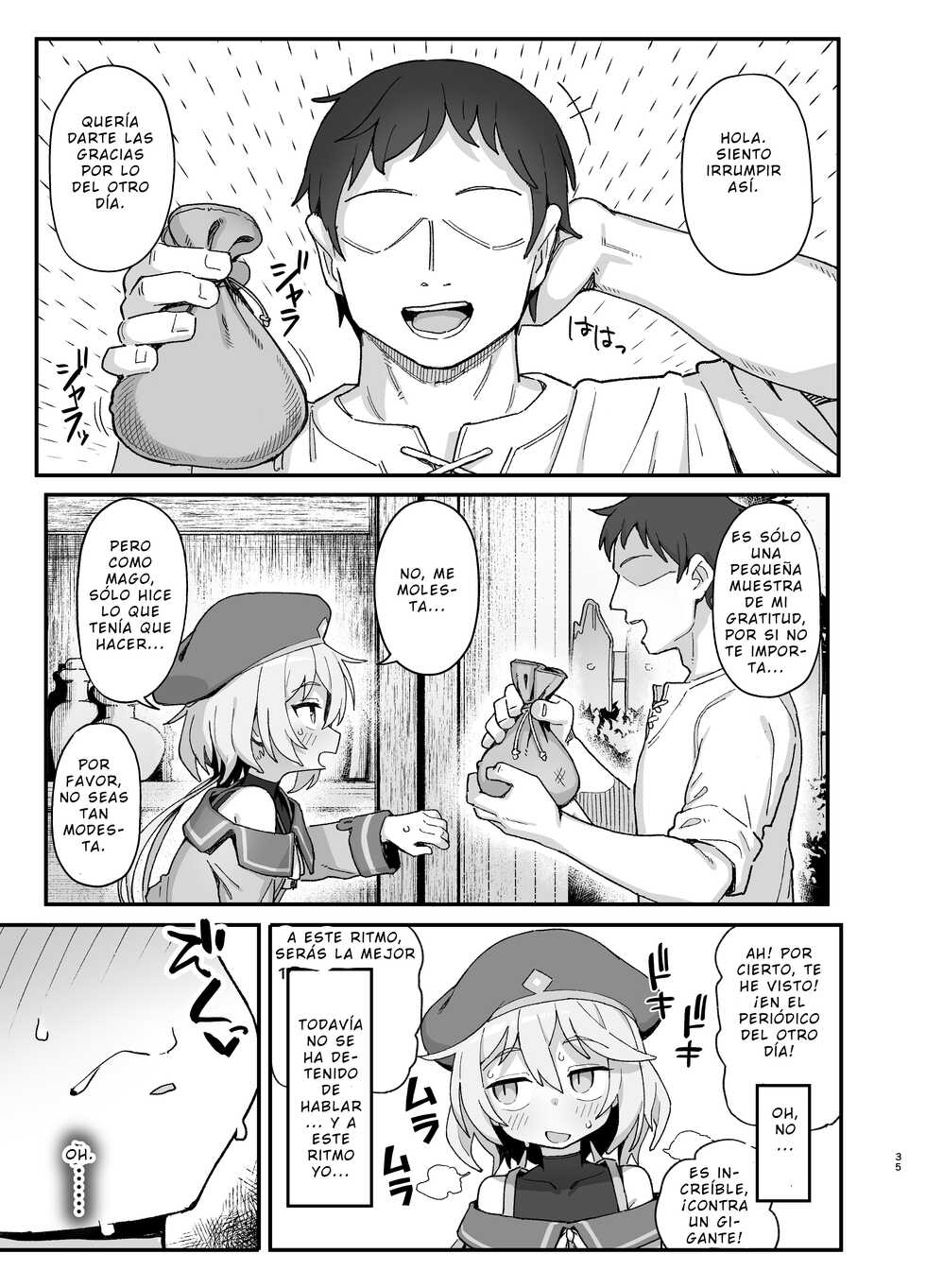 [Dagashiya (Wagashi)] Kakyuu Majutsushi, Inmon ni Somaru | Una Humilde Hechicera, Ensuciada Por La Perversidad. [Spanish] [Digital] - Page 34