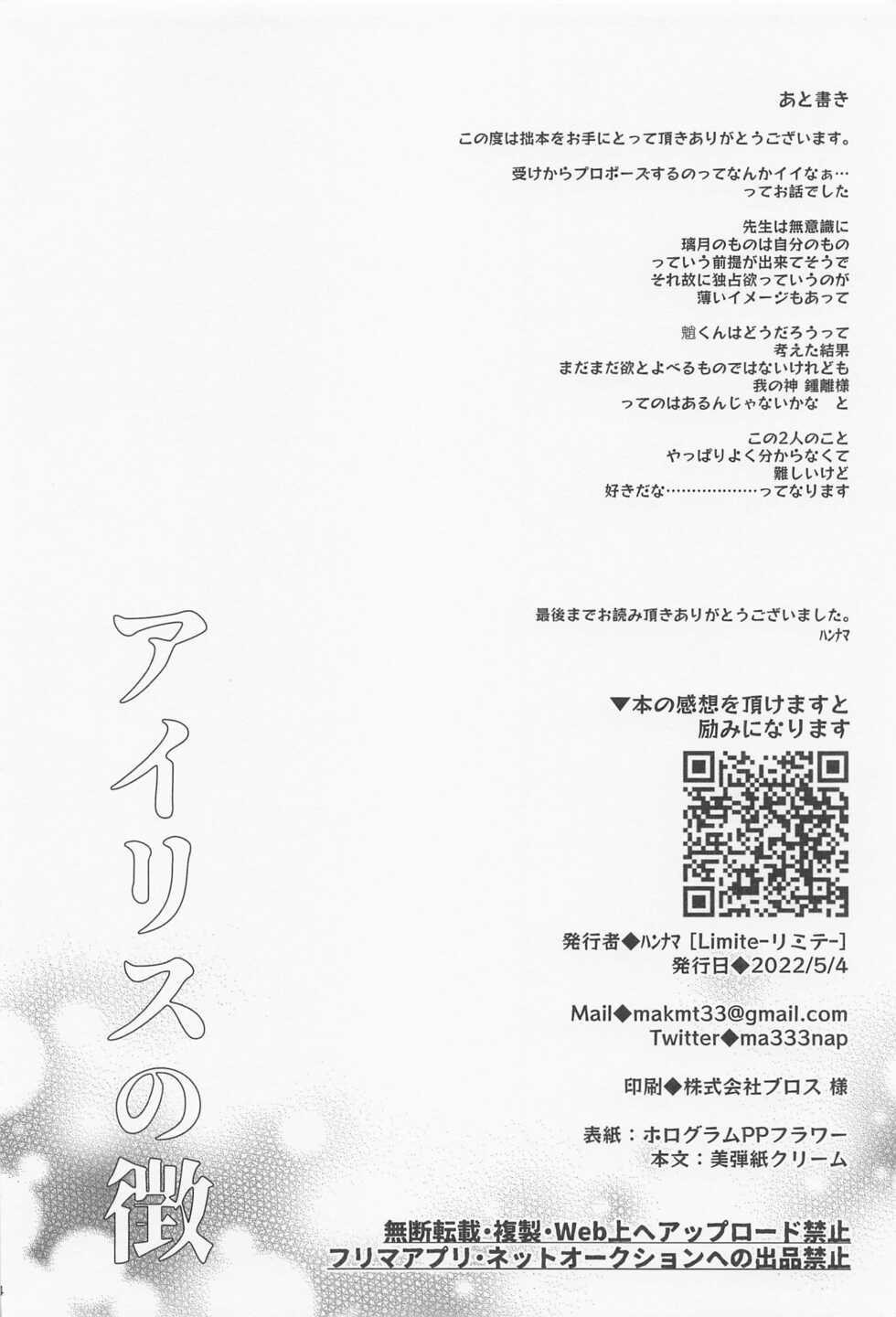 (Chojin no Eichi 2022) [Limite (Hannama)] Iris no Shirushi (Genshin Impact) - Page 32