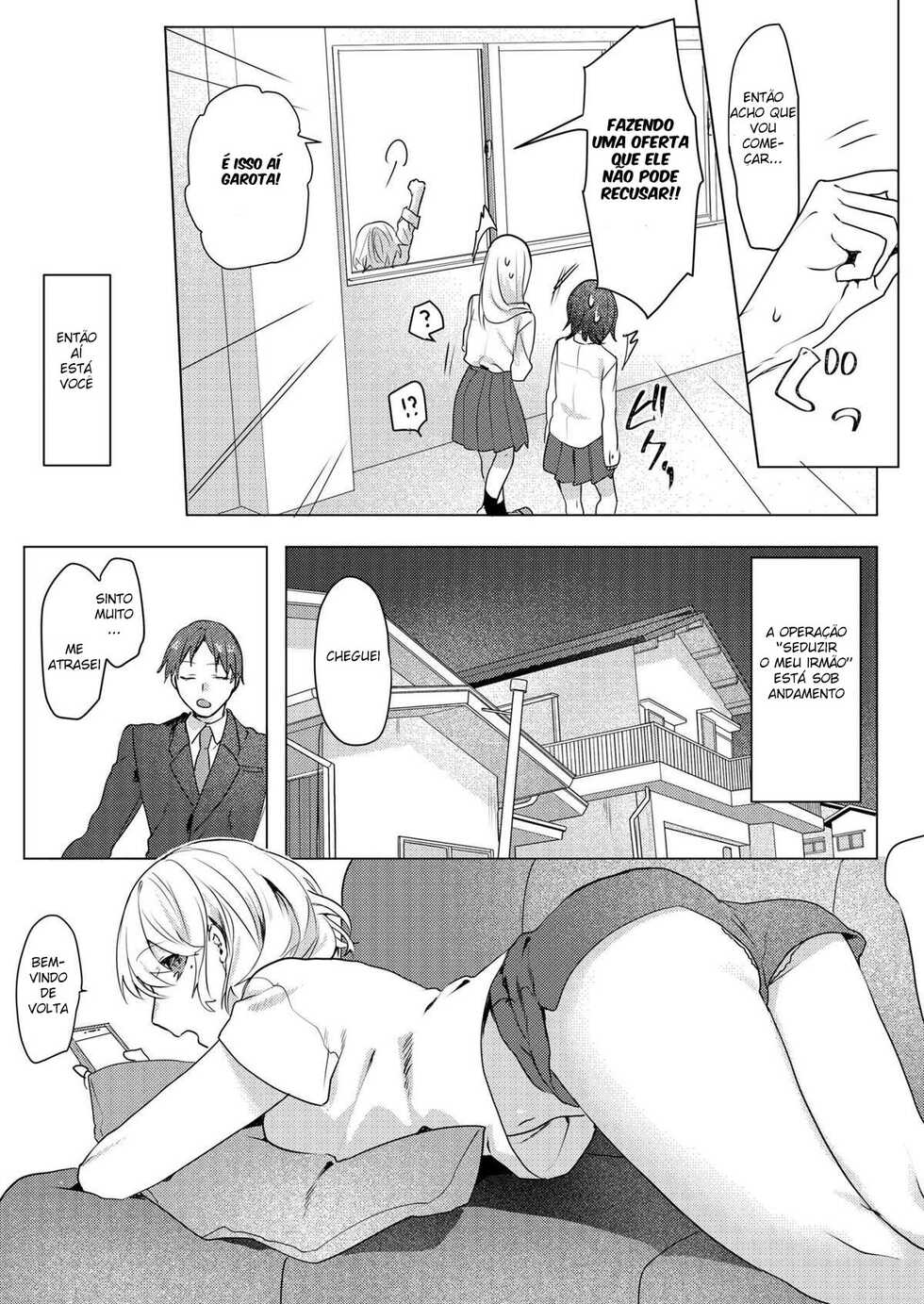 [Negiyashiki (Moegi)] Onii-chan Yuuwaku Keikaku | Um Plano Para Seduzir Meu Onii-chan [Portuguese-BR] [DiegoVPR] [Digital] - Page 18
