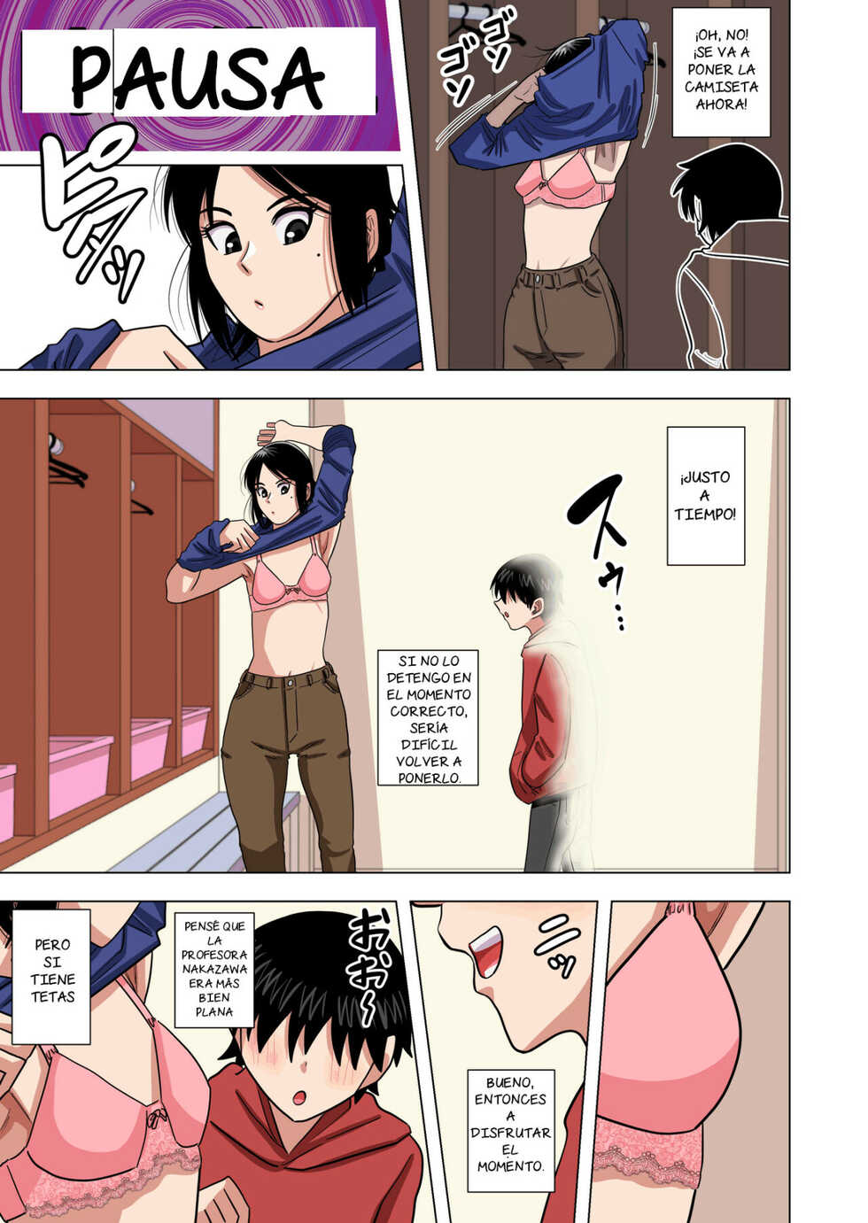 [Gin Eiji] Shougakkou no Tannin no Sensei ni Saimin toka Jikan Teishi toka Toumei Ningen toka Iroiro [Spanish] [NTRForever] - Page 16