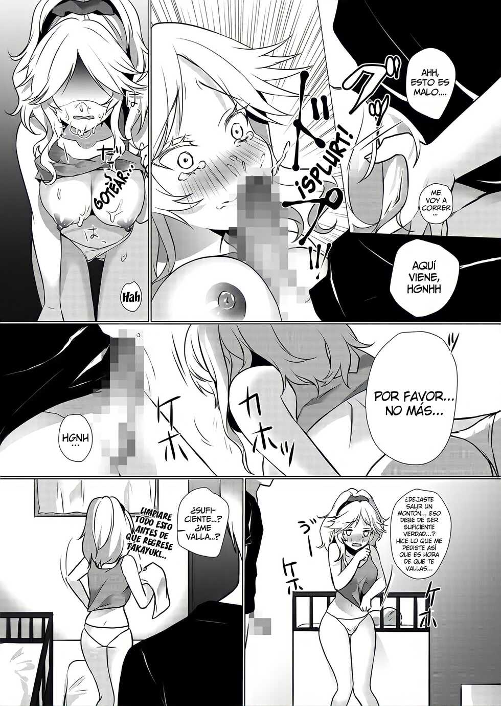 [Hanasaku Mahiru] Junyuuchuu no Yanmama ni Pakopako Tanetsuke!! ~ Sonna ni Dasaretara Milk ga Afurechau! 2 | ¡Programa de Masturbación de una Mamá Gyaru Sexualmente Frustrada! - Capítulo 2 [Spanish] [Dartex] - Page 18