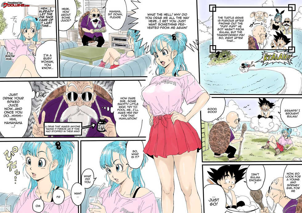 [REDLIGHT] Bulma ✕ Kame-Sennin Last | Bulma x Turtle Hermit - Last (Dragon Ball) [English] {Doujins.com} - Page 1