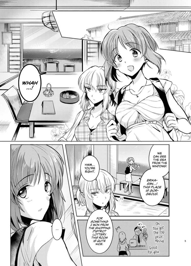 [Tetsukazuno Ao. (Emilio)] Futarikiri no Natsu | A Summer With Just the Two of Us (Girls und Panzer) [English] [CulturedCommissions] [Digital] - Page 4