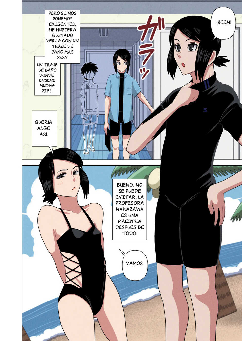 [Gin Eiji] Jikan Teishi to Saimin to Toumei Ningen de Mizugi no Tannin no Sensei wo Pool no Jugyo Chu ni Okashi Makuru [Spanish] [NTRForever] - Page 5