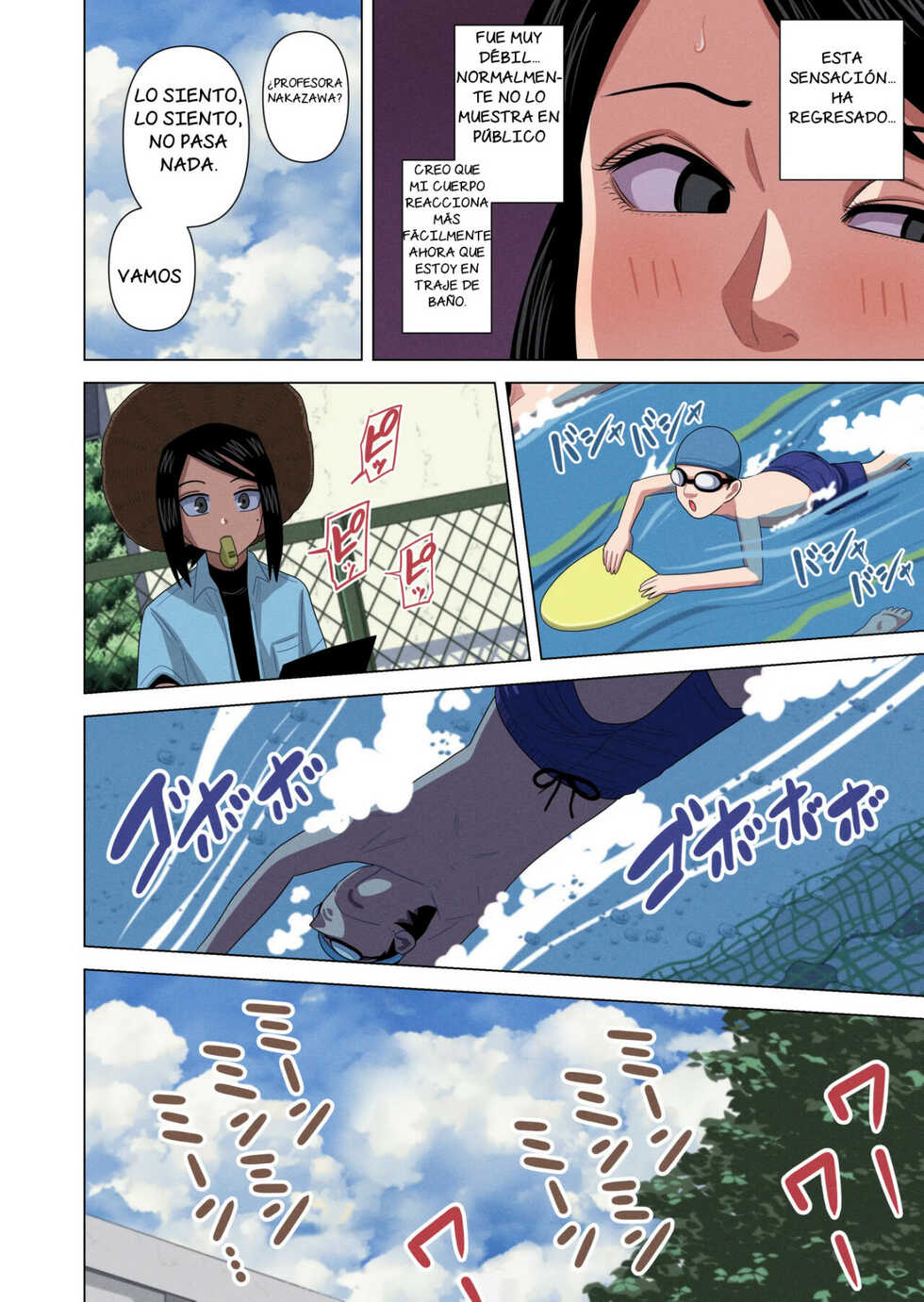 [Gin Eiji] Jikan Teishi to Saimin to Toumei Ningen de Mizugi no Tannin no Sensei wo Pool no Jugyo Chu ni Okashi Makuru [Spanish] [NTRForever] - Page 11
