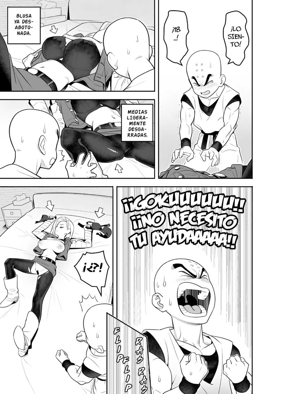 [Hamanasu Chaya (Hamanasu)] H Shinai to Derarenai Seishin to Toki no Heya (Dragon Ball Z) [Spanish] {Gisicom Comics} - Page 3
