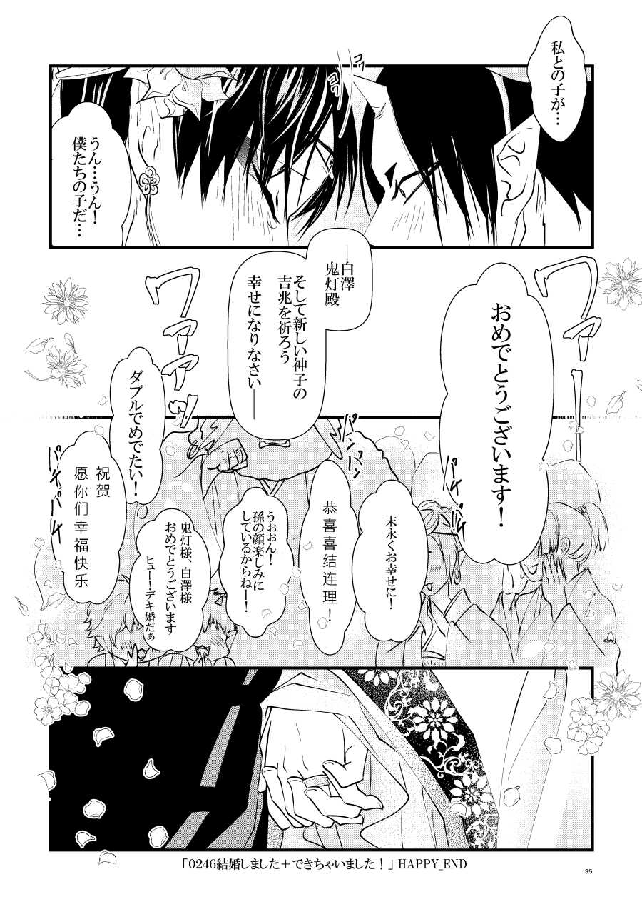 [Meikō no ya (Ka-mei)] Oni to-shin no ban keiyaku [Sada] (Hoozuki no Reitetsu) [Digital] - Page 34