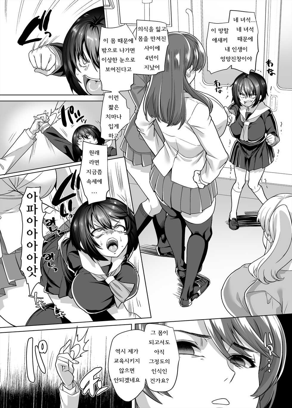 [Hawk Bit (Kouji)] Fukushuu Senyou Sharyou ~Chikan Shitara JC no Karada ni Kaerarete Josei Senyou Sharyou de Tsuugaku no Kei~ [Korean] [Digital] - Page 9
