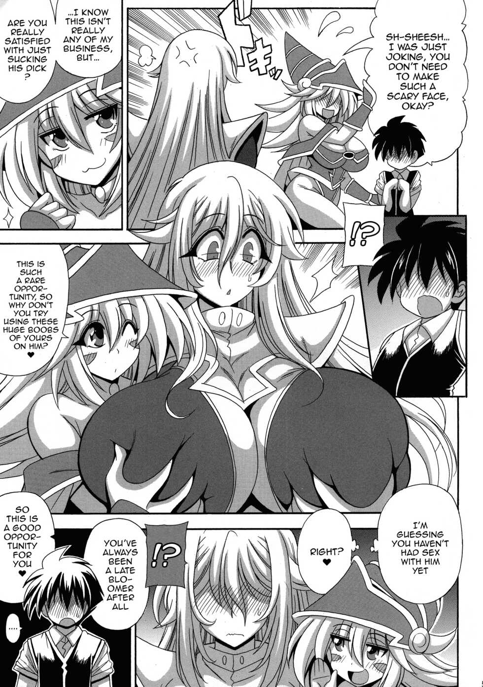 (COMIC1☆16) [Leaz Koubou (Oujano Kaze)] BMG to Chinmoku no Bonyuu Majutsu-shi | Dark Magician Girl And The Big Breasted Silent Magician (Yu-Gi-Oh!) [English] {Doujins.com} - Page 7