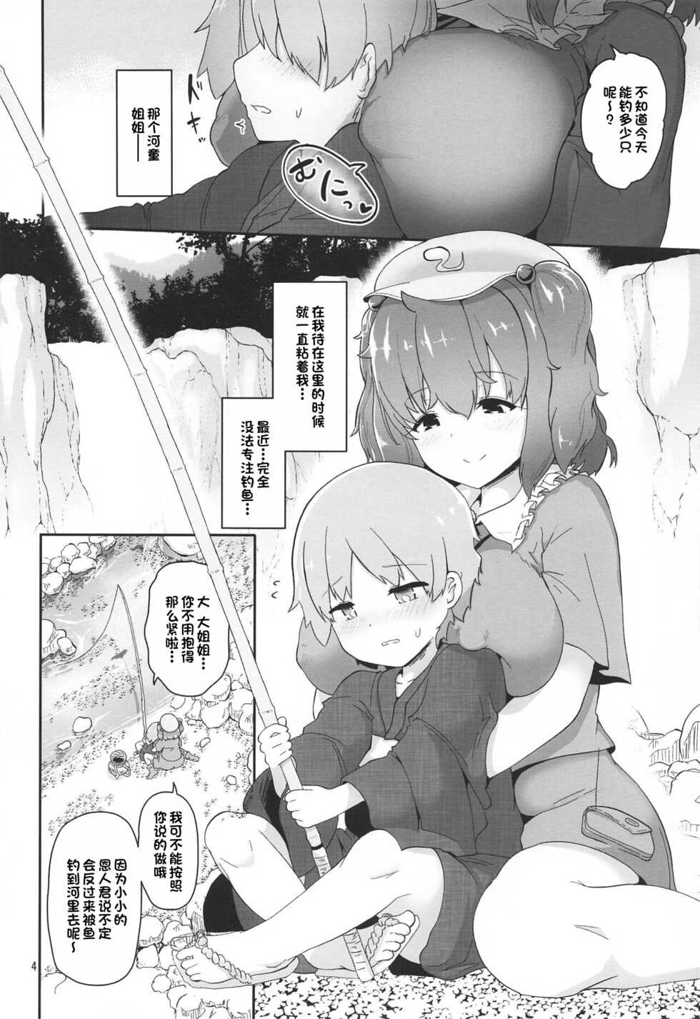 (C99) [Komamesugata (Akure Ekuto)] Kappa ni Toritsukareta Shounen no Ohanashi. (Touhou Project) [Chinese] [一只麻利的鸽子汉化] - Page 4