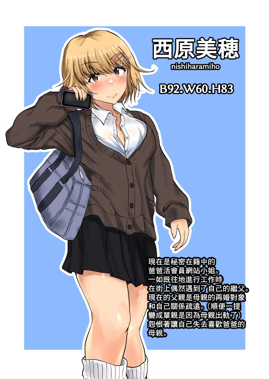 [HADRON9/量子工房]父娘背徳生活「パパ活中の義娘と妻に隠れて浮気しながらパコりまくる」西原美穗編 - Page 2
