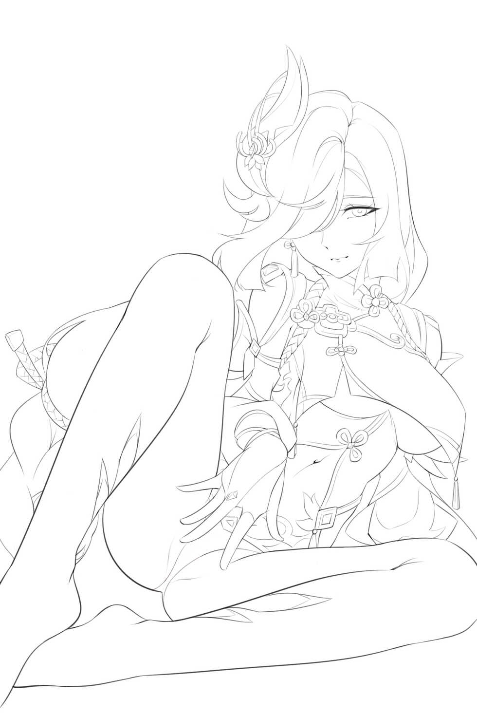 [hcarrrrrrot] 21冬 12月 01 Shenhe（差分12枚+线稿） (Patreon) - Page 2